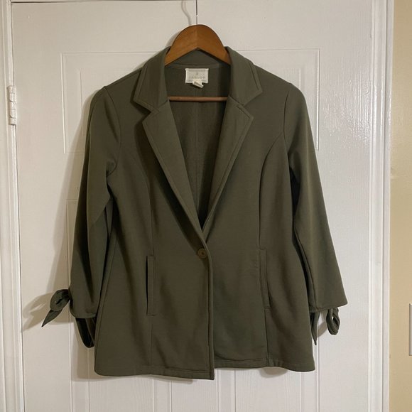 Caslon Olive Green Soft Blazer Jacket - Picture 2 of 6